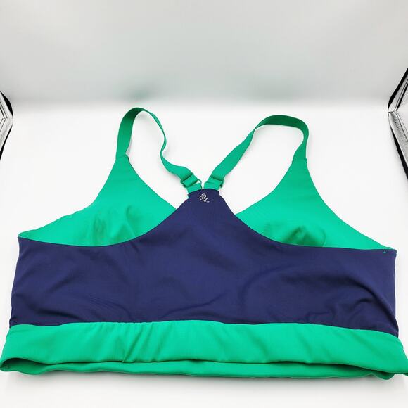 Love & Sports Green & Blue Reversible Molded Cups Sports Bra Women's Size L/XL - Picture 5 of 7